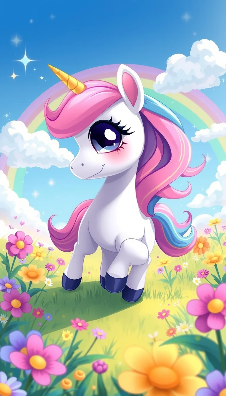 Cute Anime Unicorn Wallpaper