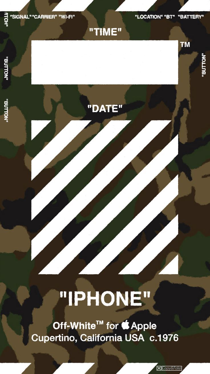 Off Whitetm Wallpaper iPhone Camouflage Diagonal