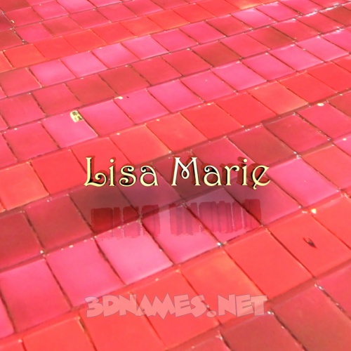 Preview of Red Tiles for name Lisa marie 500x500