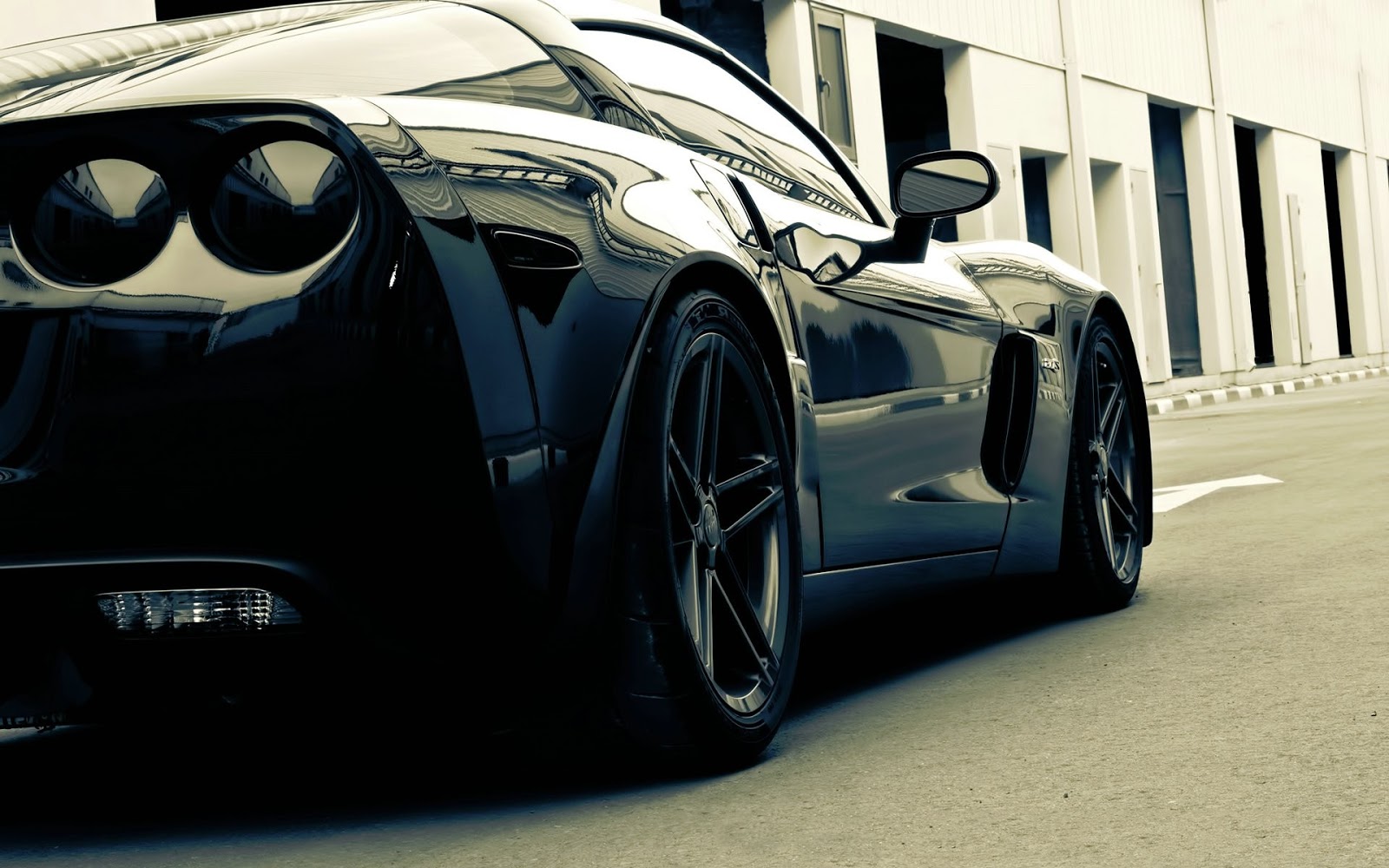 Black Corvette Sport Car HD Wallpaper Desktop