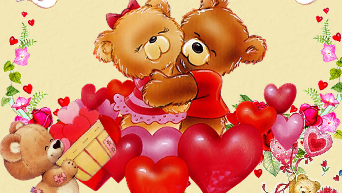 Bear Hugs Valentine The Wallpaper Full HD