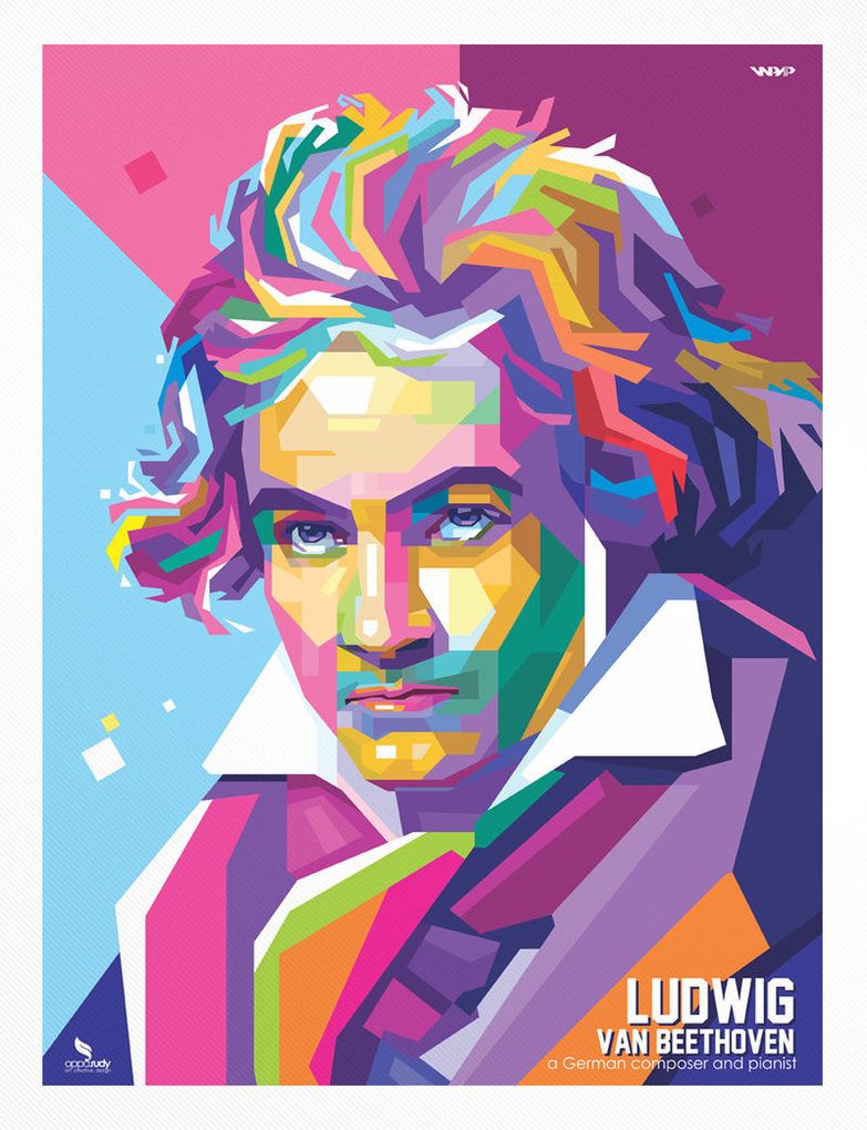 Ludwig Van Beethoven WPAP by opparudy wpap iloustration