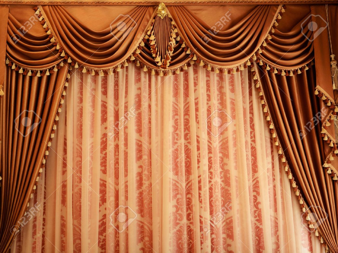 Beautiful Vintage Curtain Background Stock Photo Picture And