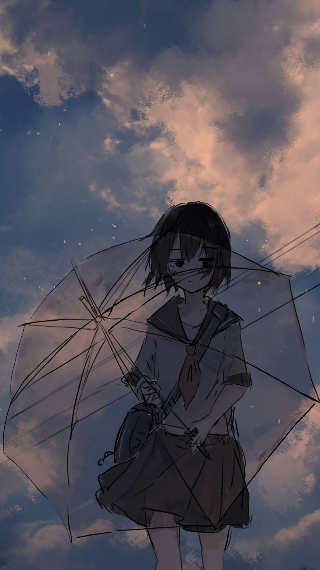 Aesthetic Sad Anime Girl Wallpaper