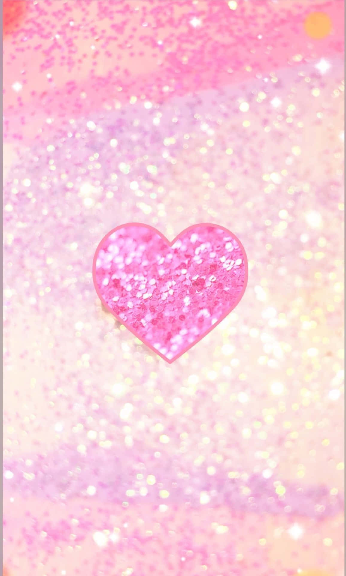 Glitter Pink Hearts Wallpaper