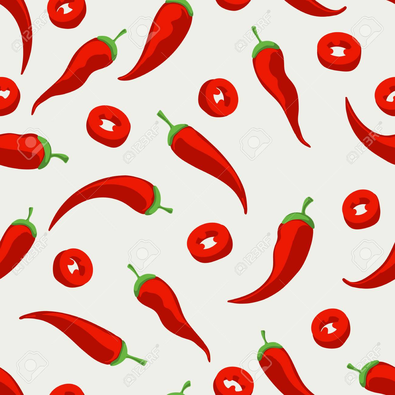 Mexican Pepper Food Pattern Spicy Hot Mexico Chili Peppers