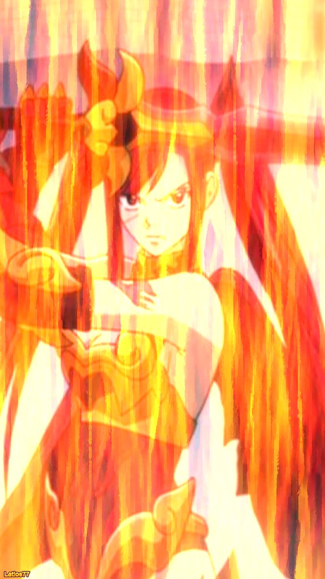 Fairy Tail Flame Empress iPhone Wallpaper By Latios77