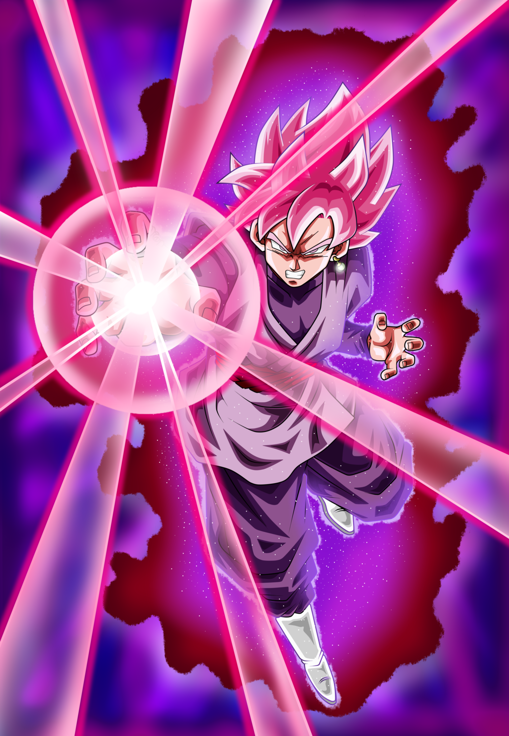 Black Goku Super Saiyan Rose Poster By Nekoar