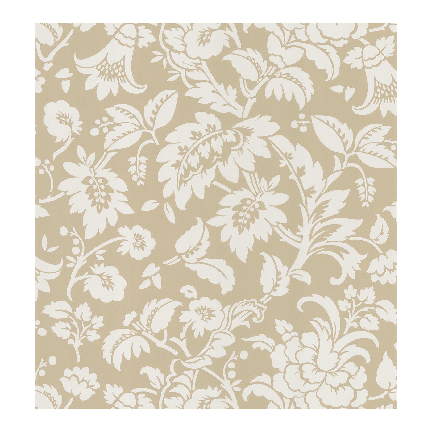 Light Brown Large Scale Floral Trail Pattern Wallpaper Atg Stores