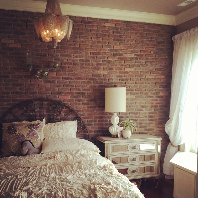 Brick Wallpaper Bedroom Ideas Scandinavian