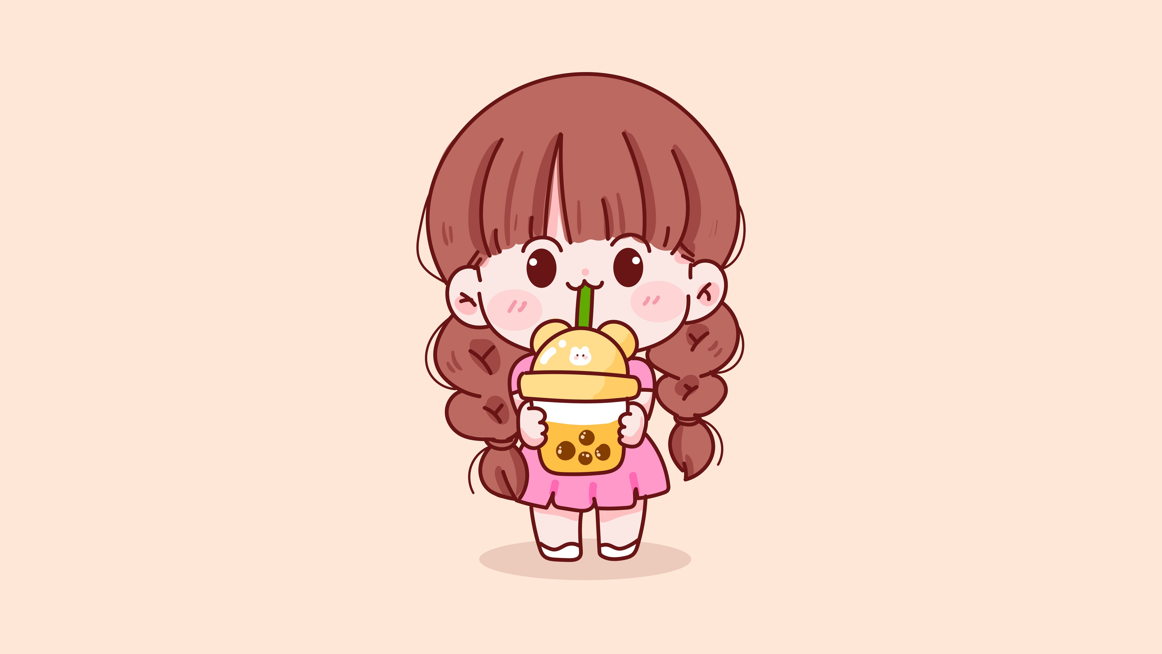 Cute Cartoon Girl Wallpaper HD