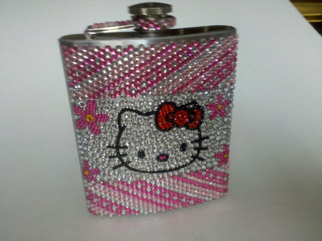 Hello Kitty Bling Flask By Pmfproductions