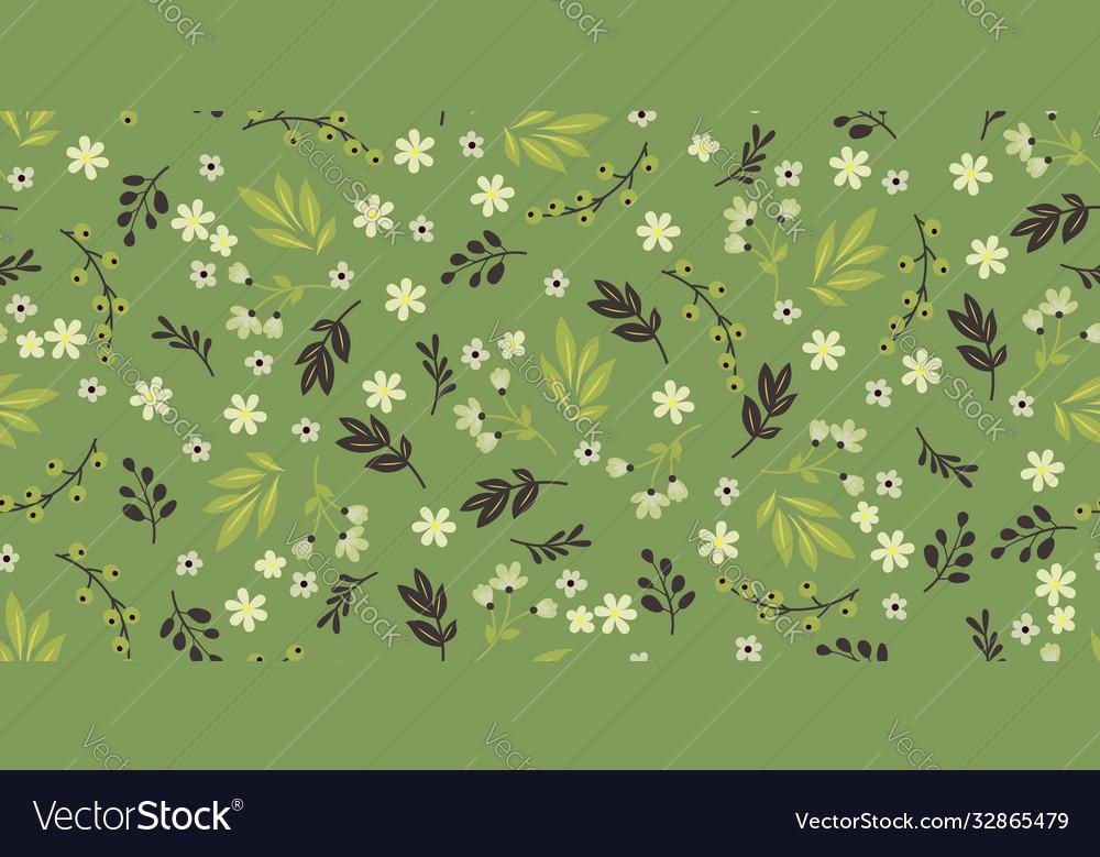 Seamless Cute Spring Floral Wallpaper Royalty Vector