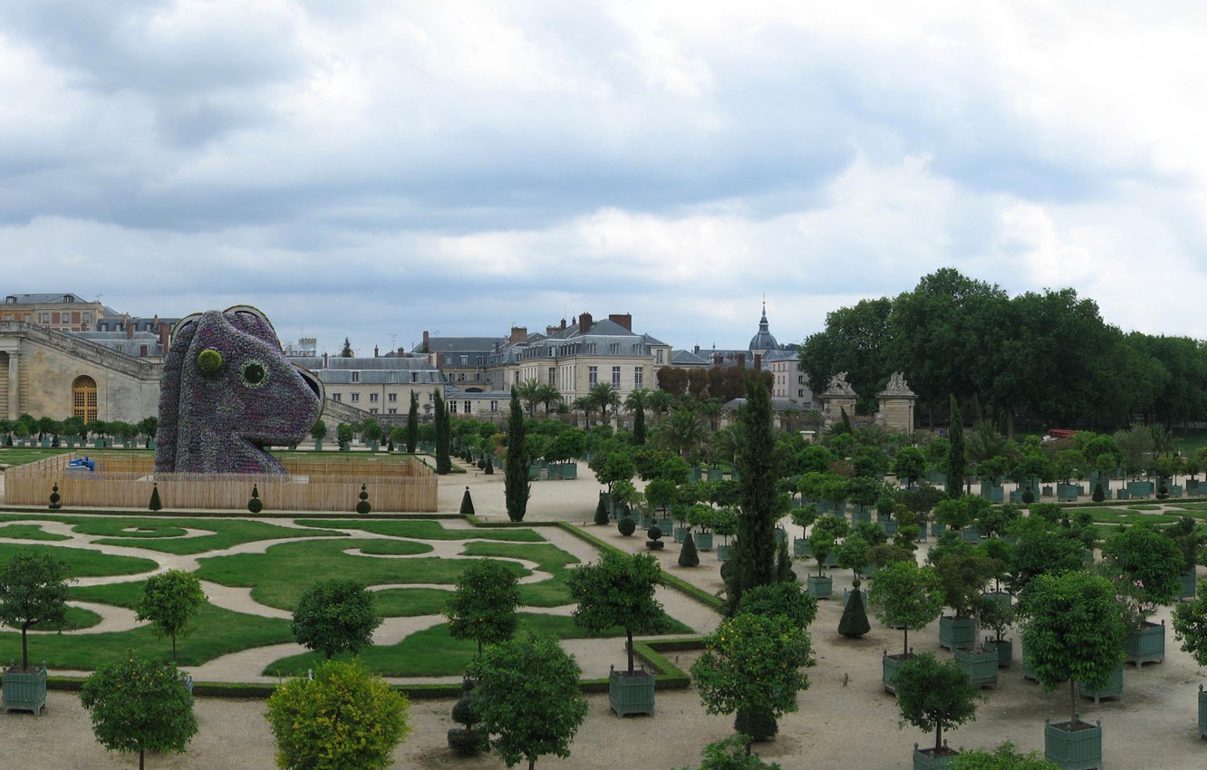 Wallpaper France Panorama Palace Greenhouse Versailles Image