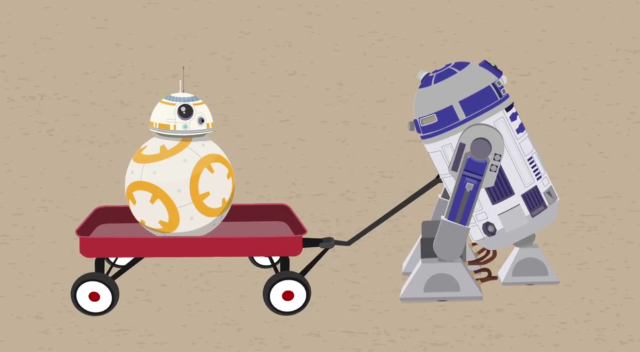 Happy Star Wars Day Watch R2 D2 And Bb Hang Out In Cute Animated