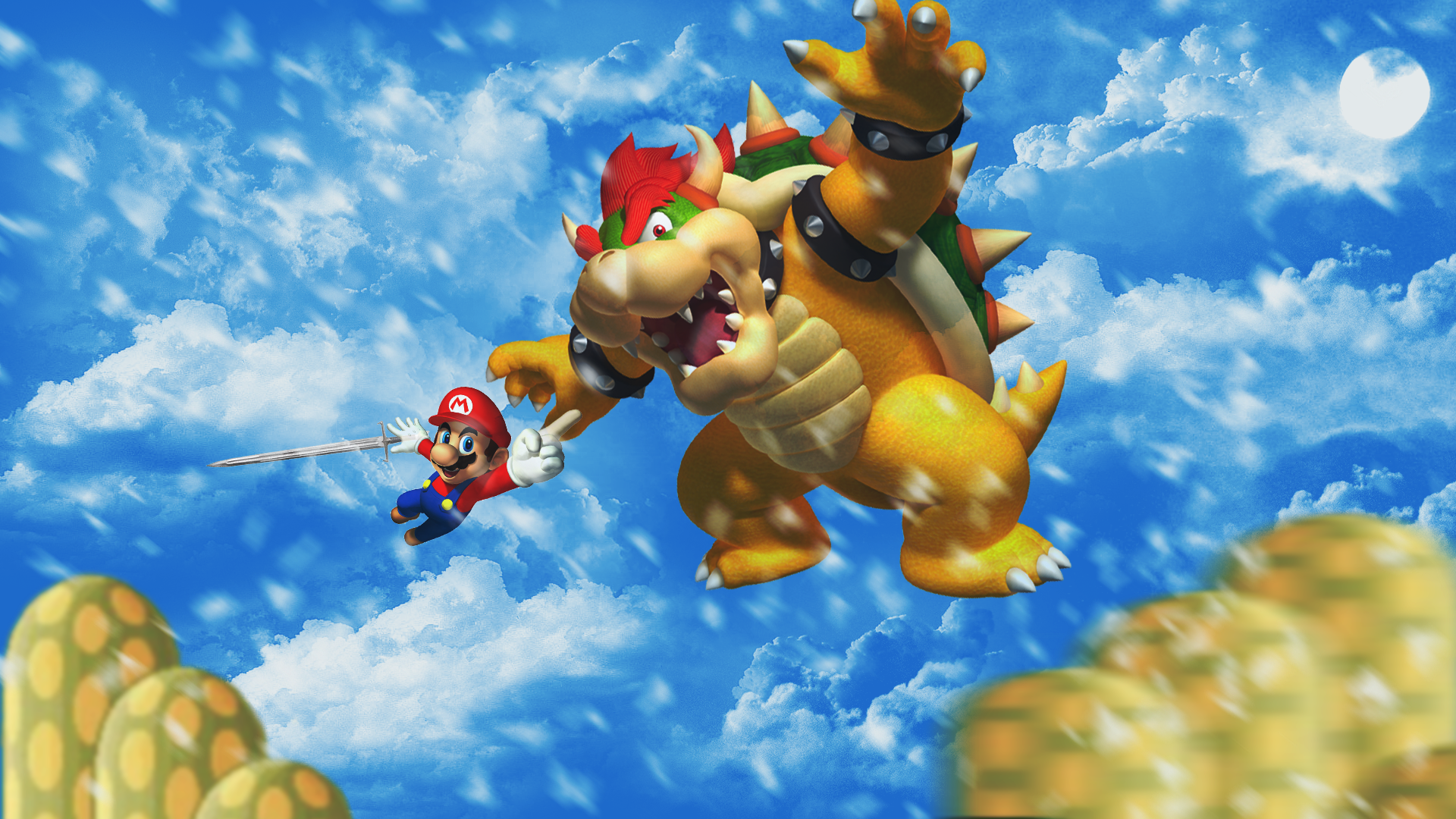 mario vs bowser by 3dbenjamin watch customization wallpaper other 2014 1920x1080