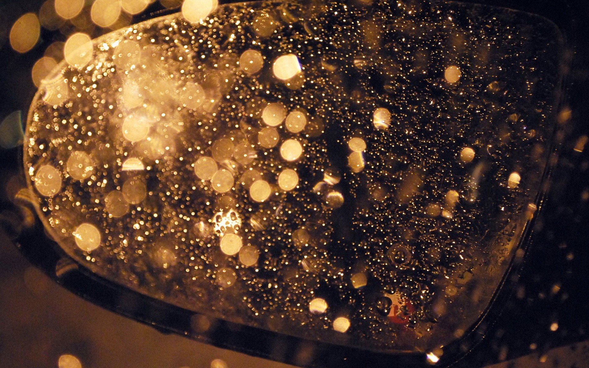Rain Mirror Wallpaper Water Drops On