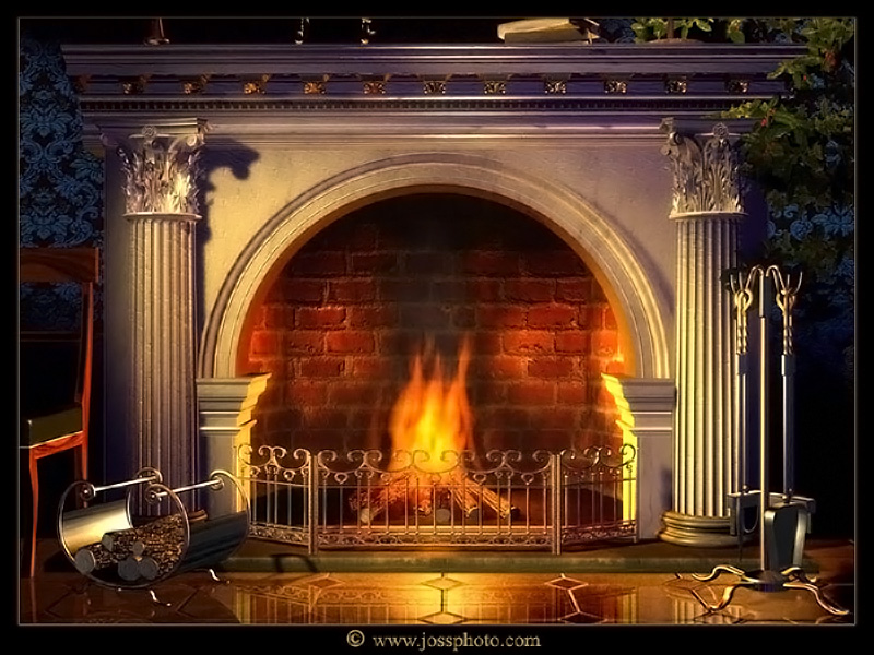Fireplace X 600pix Wallpaper Mixed Style Media