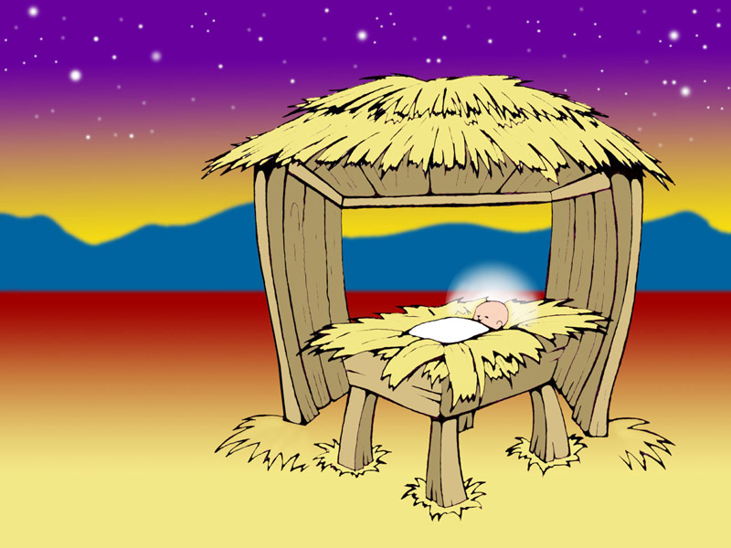 Picture Of Baby Jesus And Manger Christmas Nativity Wallpaper Image