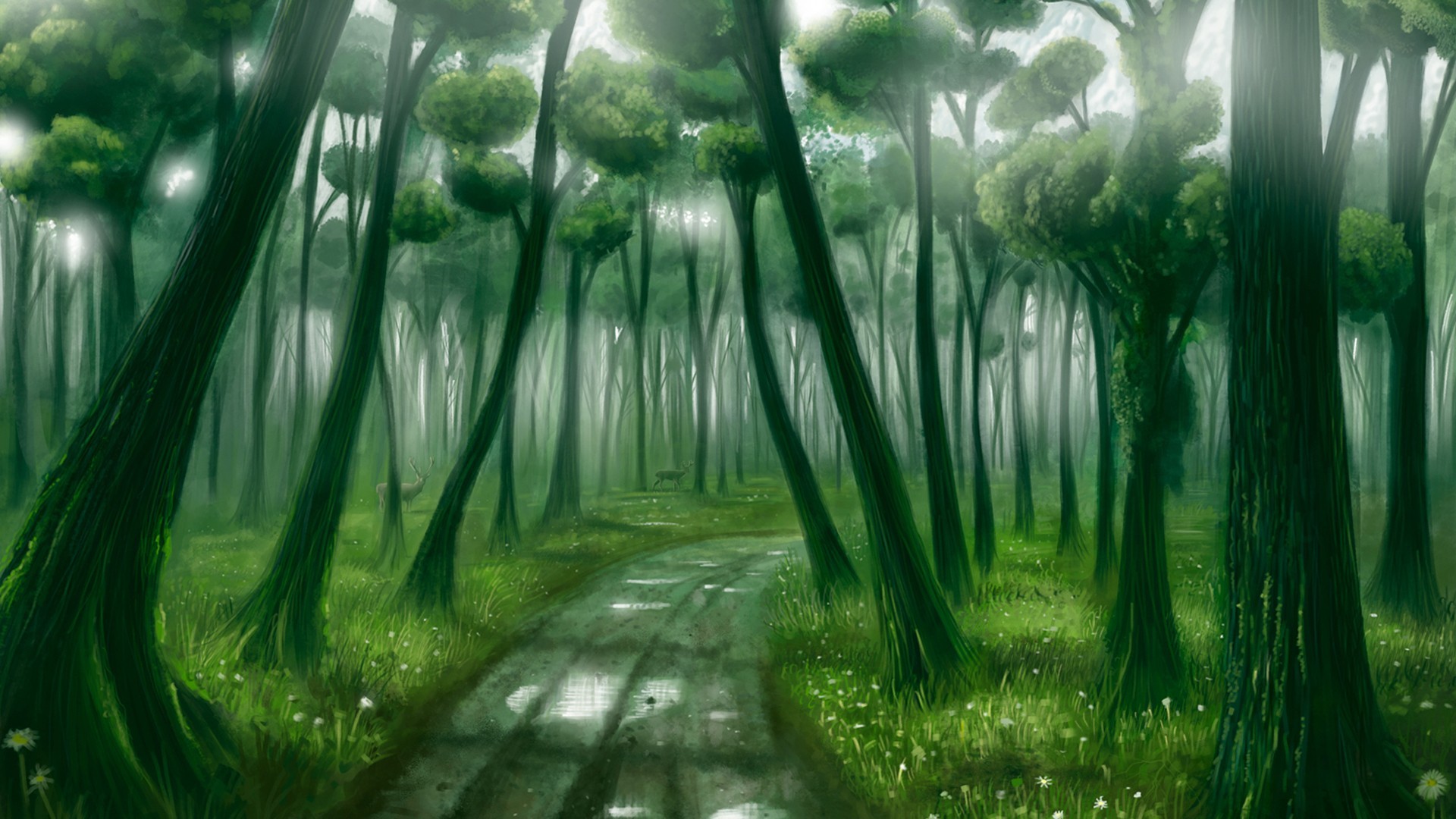 Trippy Forest Wallpaper