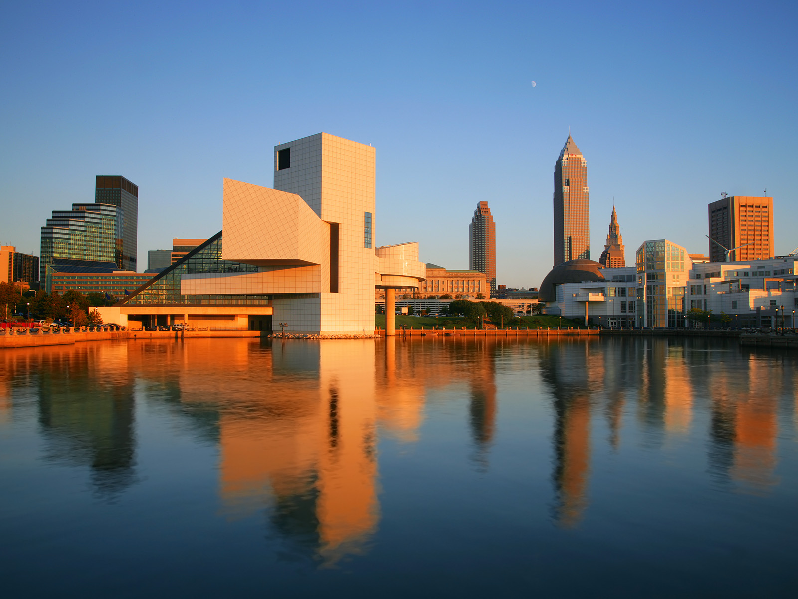 Downtown Cleveland At Sunset Ohio Hqworld High Quality Sport
