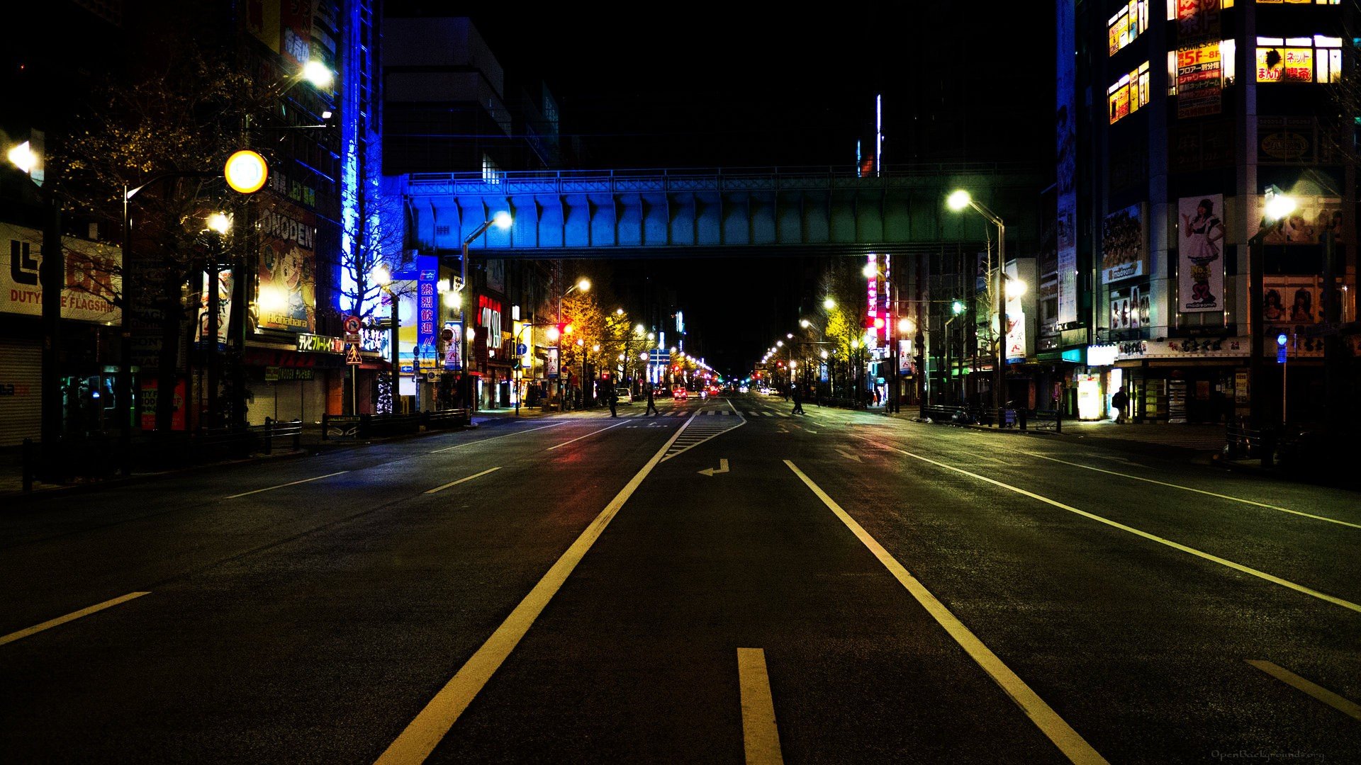 Asia Tokyo Japan Night Street City Akihabara HD Wallpaper
