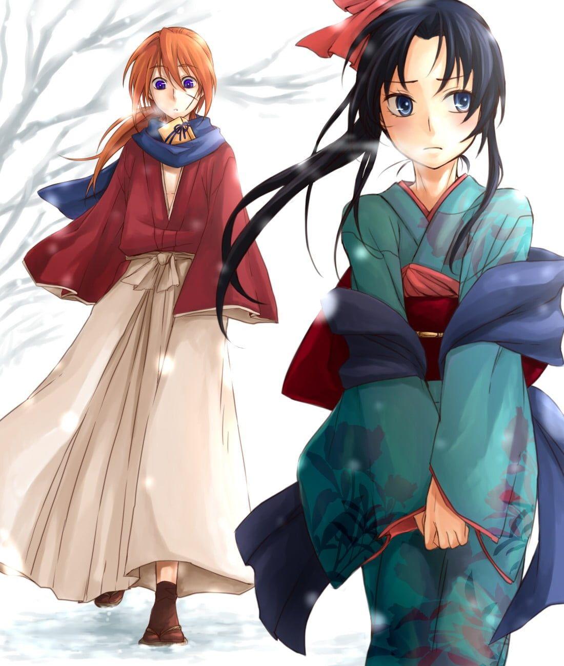 anime Rurouni Kenshin Himura Kenshin Kamiya Kaoru 720P wallpaper