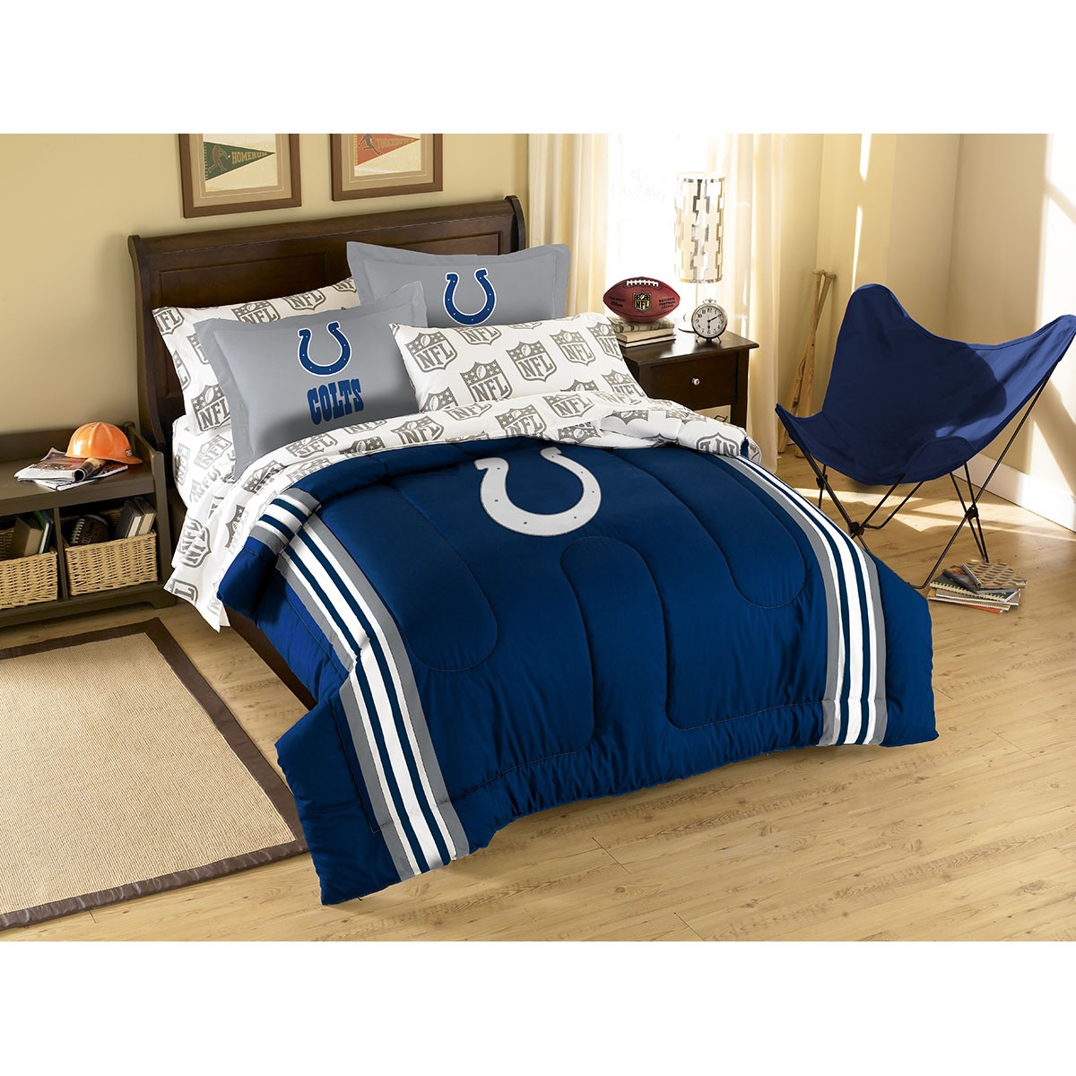 Indianapolis Colts Contrast Full Forter Bed In A Bag