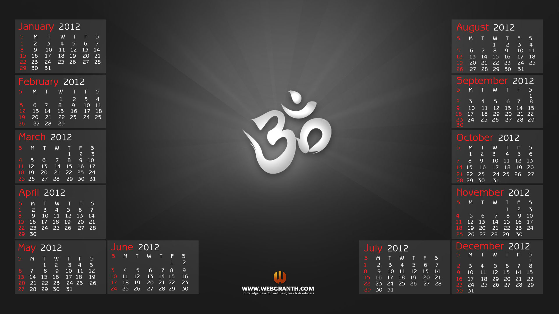 Year Calendar Best Desktop Wallpaper