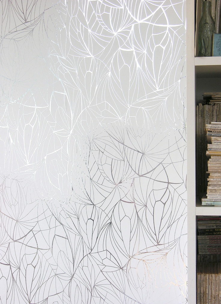 Leaf Wallpaper Metallic Silver For The Home