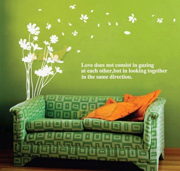 Stickers Wallpaper Wildflowers Swirling Wall Decal House