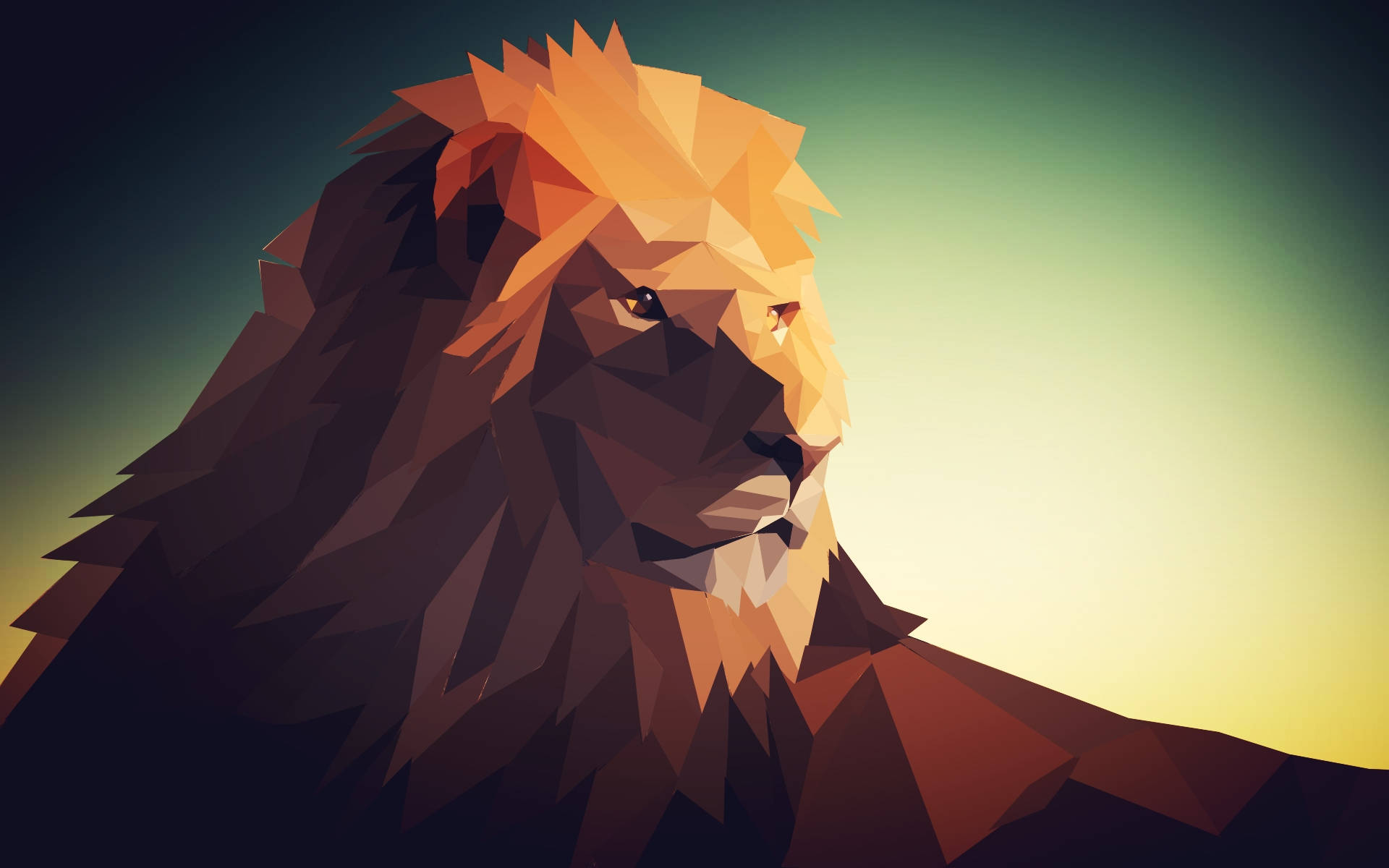 Polygon Art Mighty Lion Zxu6rmd1hpz87onr Wallpaper
