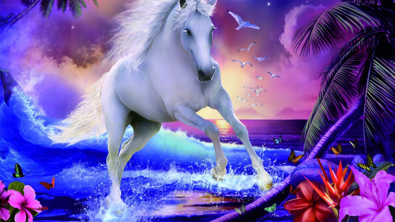 Magical Unicorns High Resolution Wallpaper