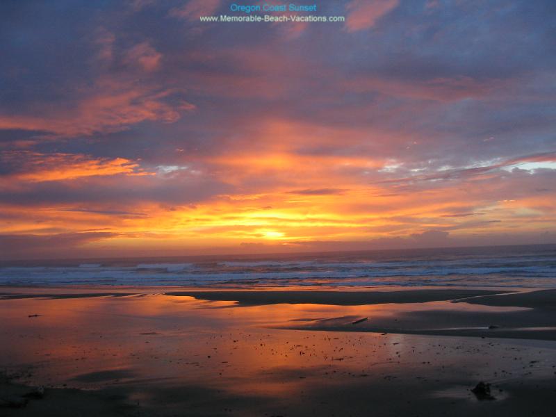 Oregon Coast Sunset A Great Beach Picture