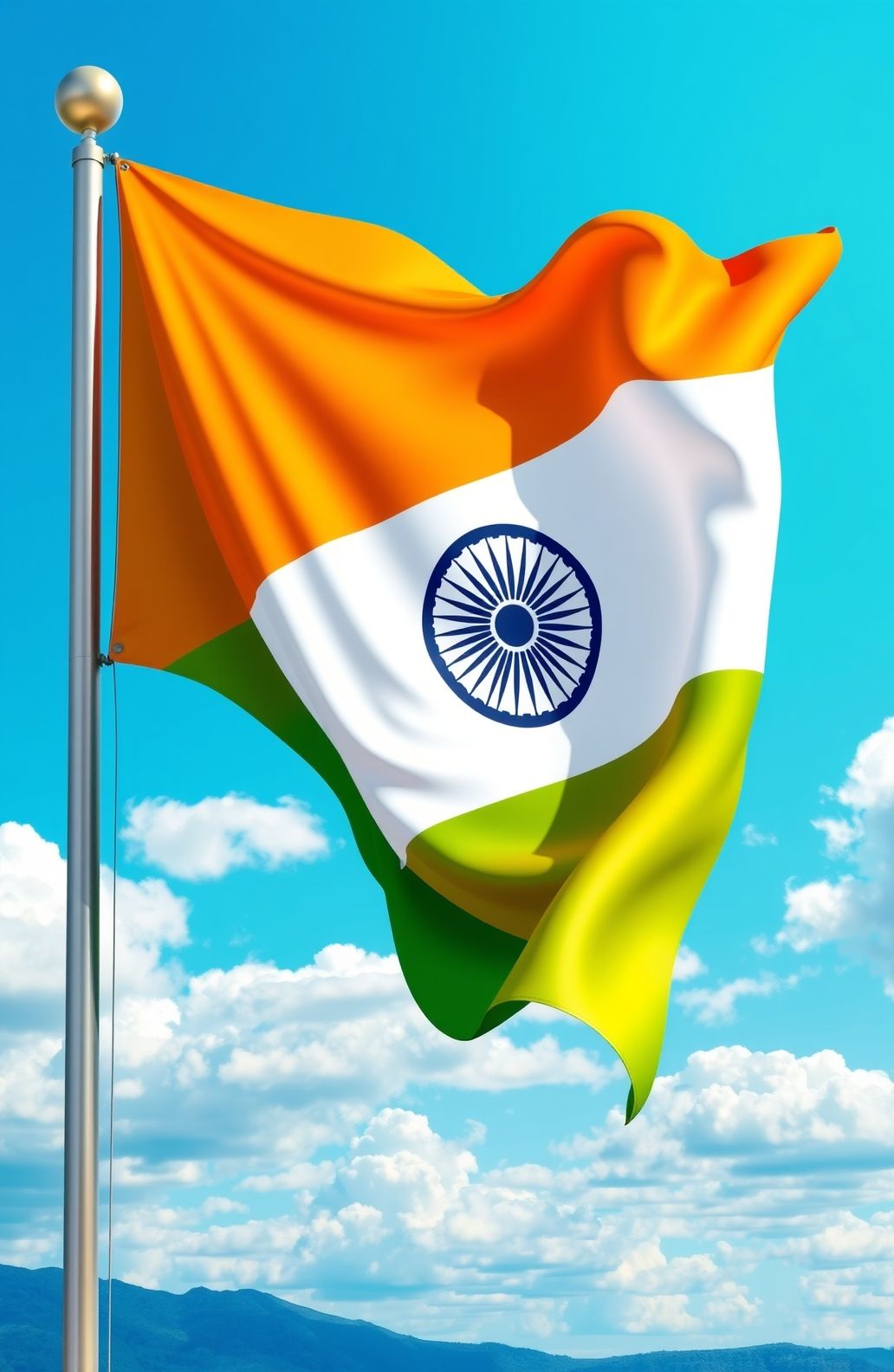 Indian National Flag Wallpaper 3d