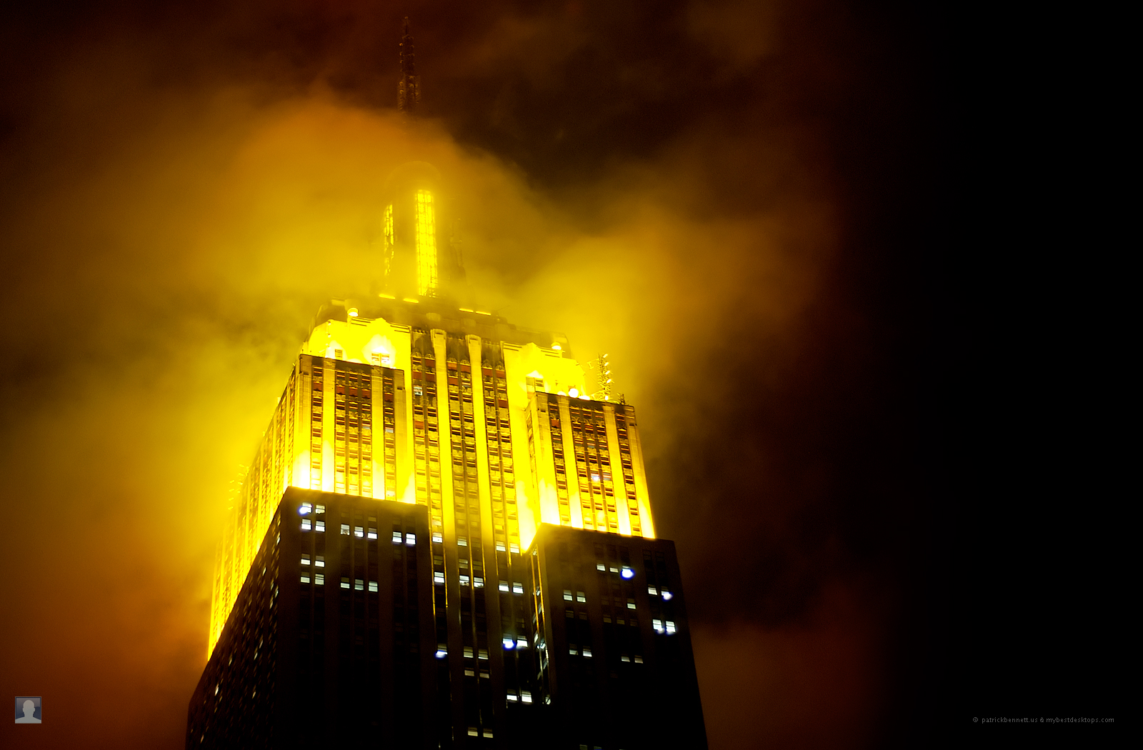 Yellow Empire State Building Wallpaper