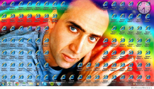 The Worst Looking Desktop Ever Weknowmemes