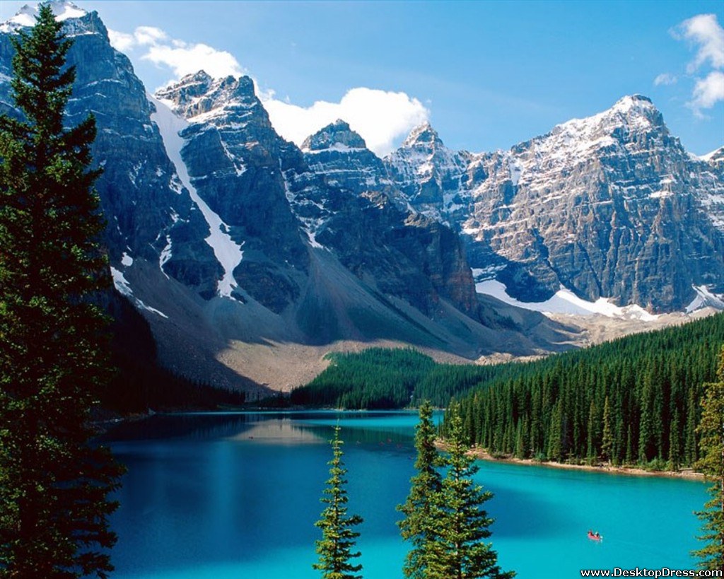 Desktop Wallpaper Natural Background Moraine Lake Banff