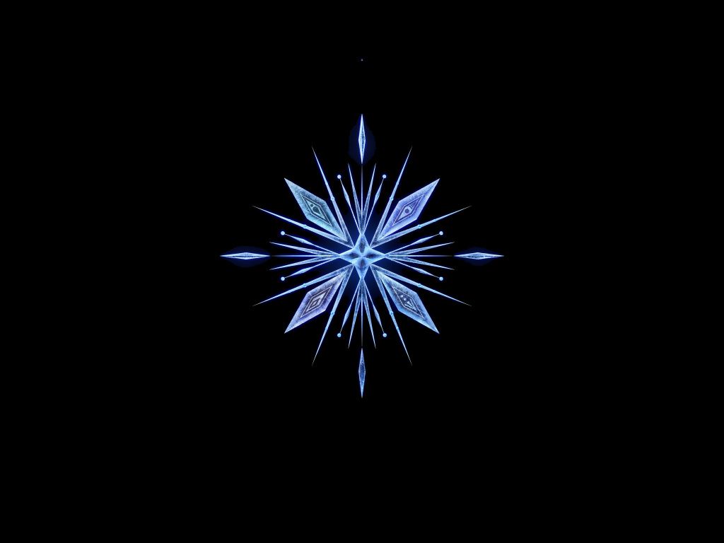 Frozen Snowflake Minimal Wallpaper HD Image Picture