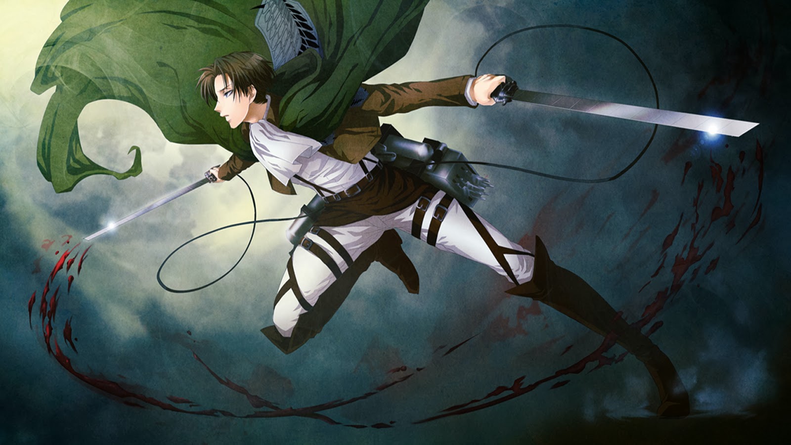  Kyojin Weapon Cape 3D Maneuver Gear Anime Male Boy HD Wallpaper b04 1600x900