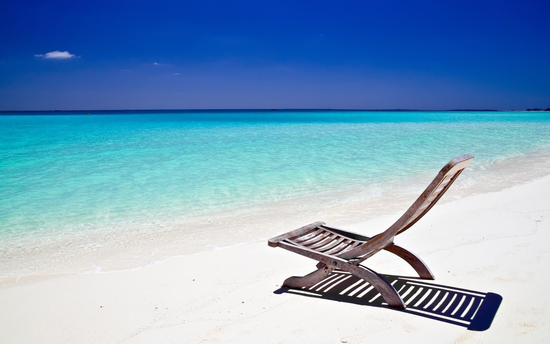 Wallpaper Tropics Beach Ocean Sand Deckchair Sea Desktop