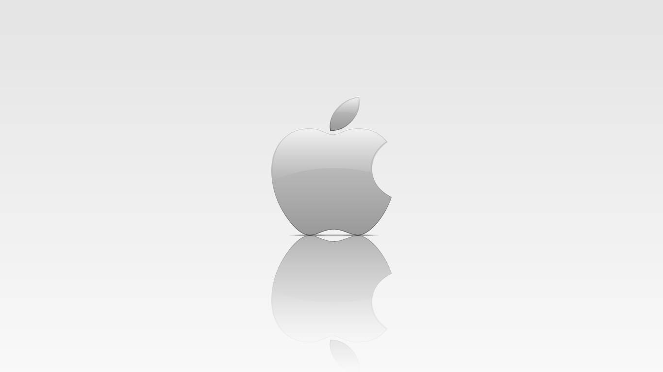 White Apple Logo Wallpaper