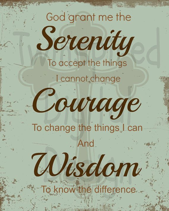 Serenity Prayer Text Fabric, Wallpaper and Home Decor | Spoonflower