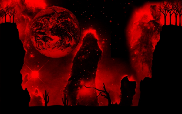 blood red night blood earth Desert Wallpapers Desktop