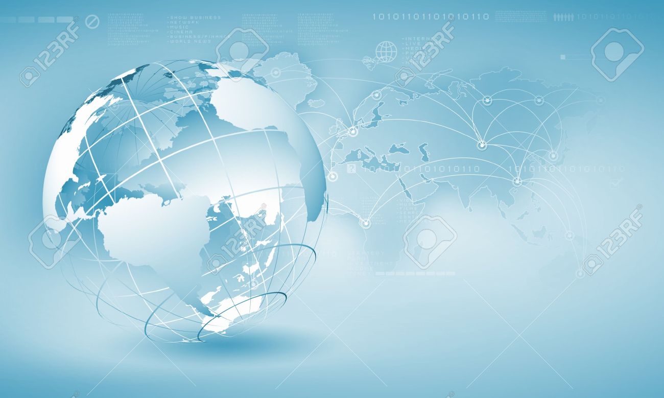 Blue Digital Image Of Globe Background Stock Photo Picture