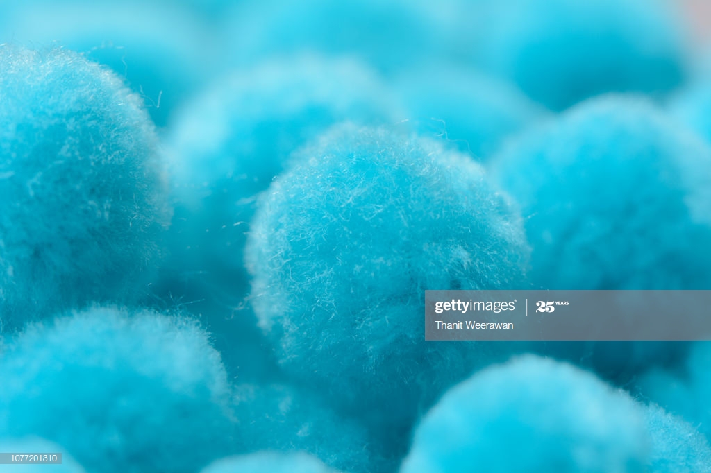 Blue Pom Background High Res Stock Photo