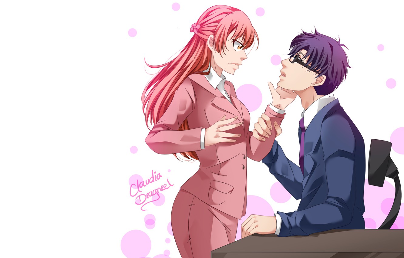 Wallpaper Girl Art Office Guy Gamer And Fujoshi Image For