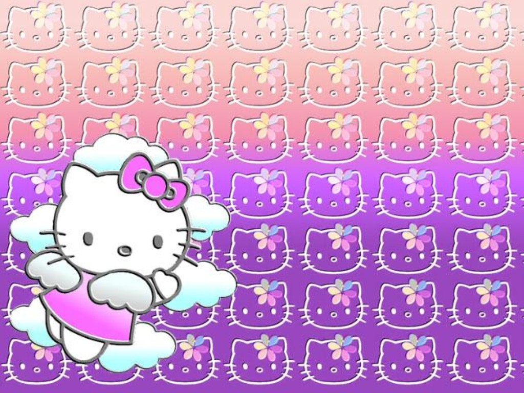 Gambar Hello Kitty Wallpaper Ungu Lucu Terbaru Dp