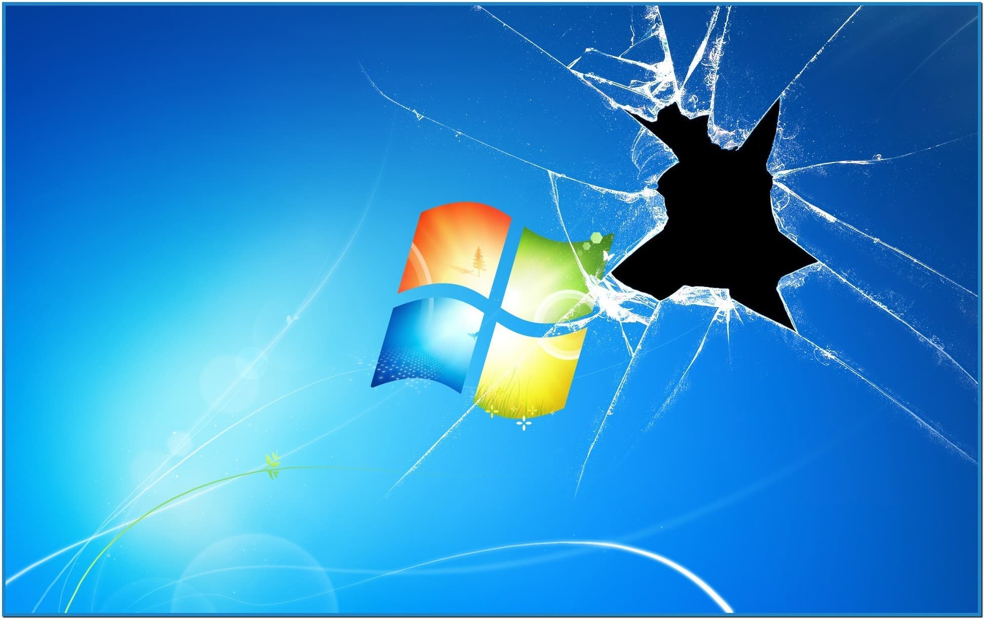 Broken glass screensaver windows 7   Download 1943x1223