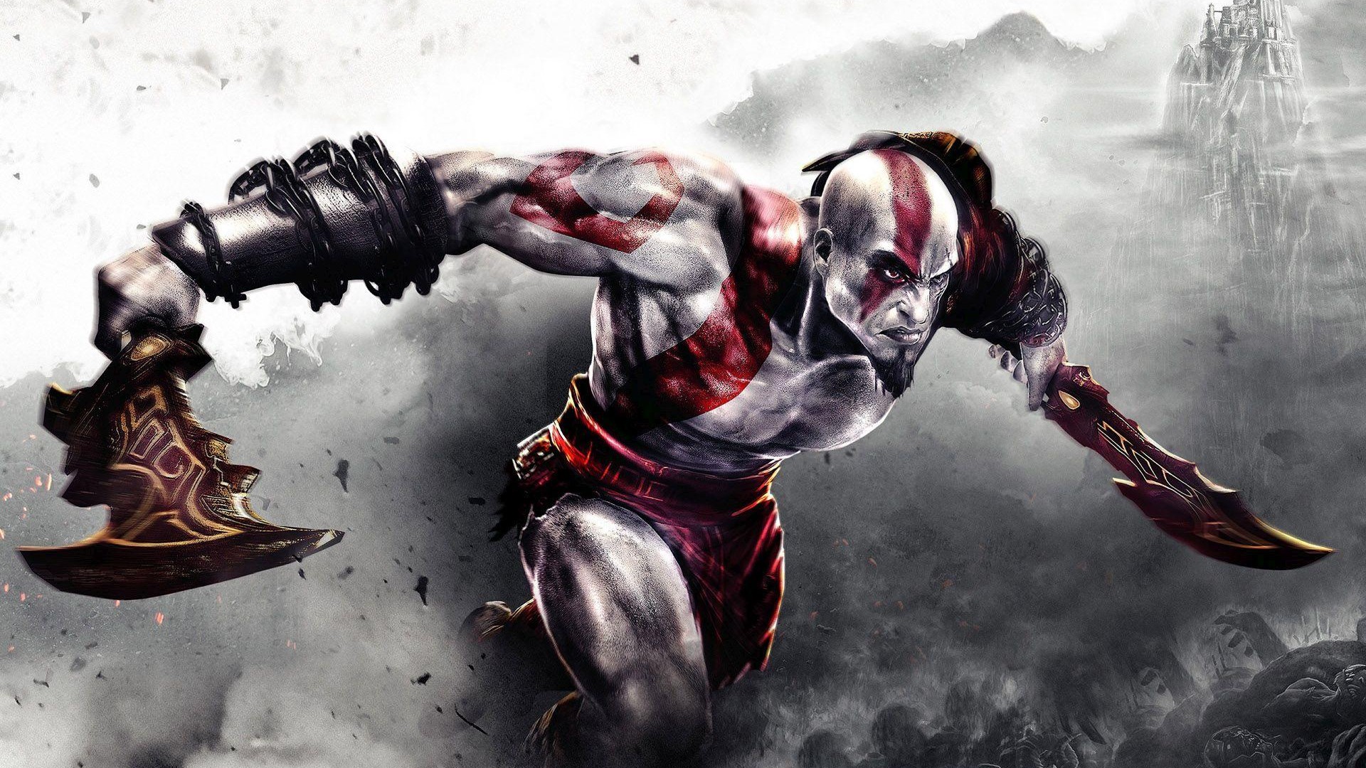 Kratos Fighting In God Of War HD Desktop Wallpaper